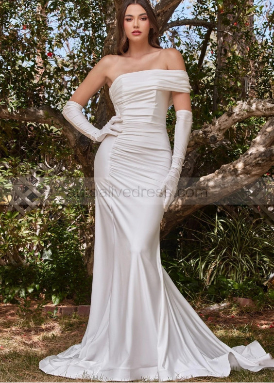 Ivory Jersey Fashion Wedding Dress